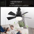thumbnail image 5 of Lámpara LED de viento potente con de colores silenciosa, luces con control remoto, ventilador de techo popular E27, luz de alta velocidad, color negro., 5 of 5