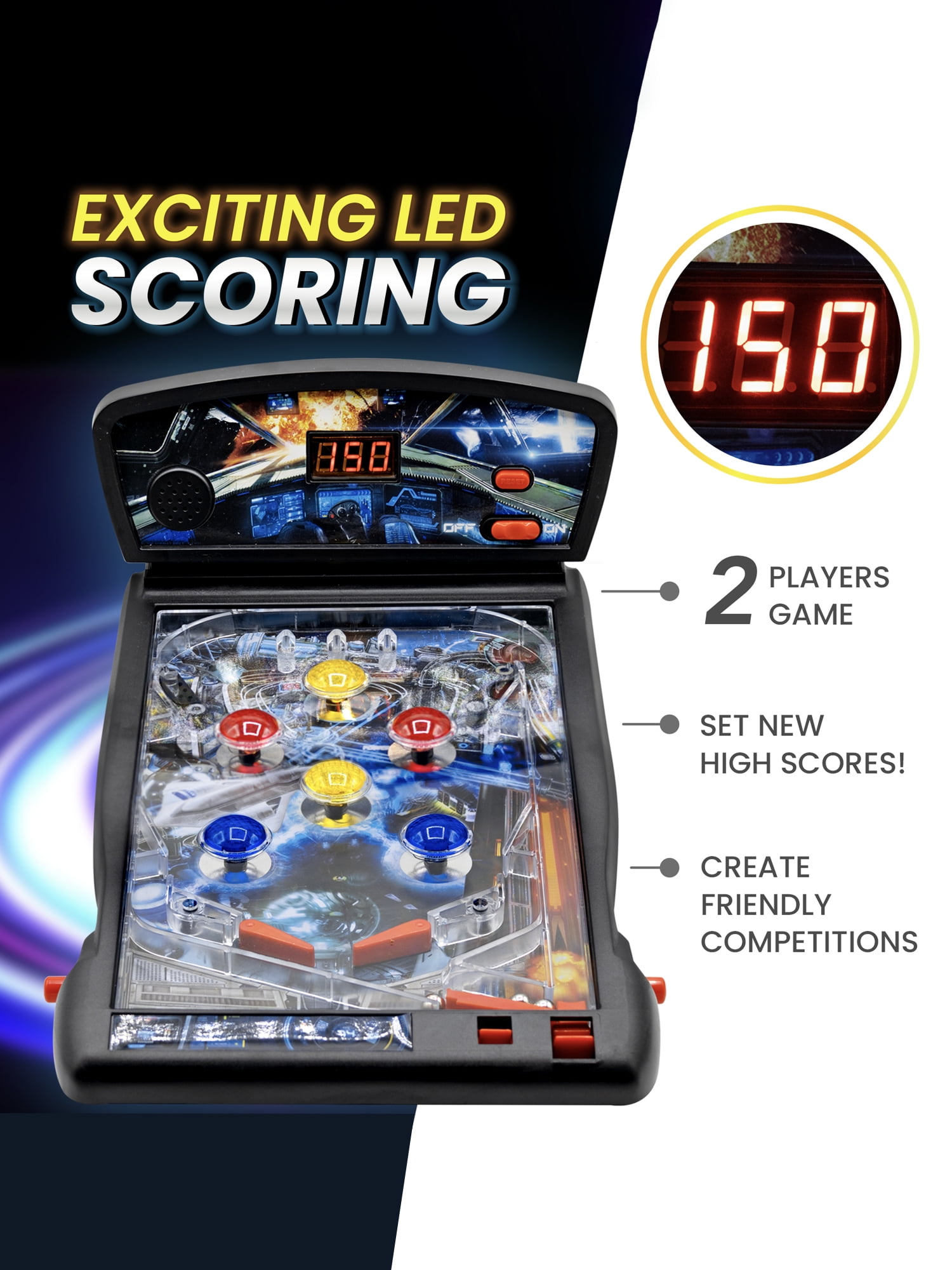 GB Pacific New Era Electronic Tabletop Pinball Game - Kids