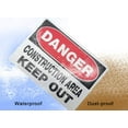 thumbnail image 4 of Danger Constructicn Area Keep Out Sign,Danger Do Not Enter Sign Metal Danger Sign 10x14 Inch Rust Free Aluminum UV Printed Easy to Mount Weather Resistant Long Lasting Ink (4-Pack), 4 of 4