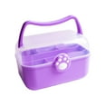 thumbnail image 5 of Multipurpose Storage Container Hair Accessories Organizer Lockable Cute with Handle Art Craft Organizer for Headband Earrings Violet, 5 of 9
