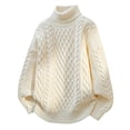 thumbnail image 3 of qelini Fleece Lined Sweaters for Men Big and Tall Long Sleeve Turtleneck Sweater Solid Shirt for Outdoor, 3 of 8