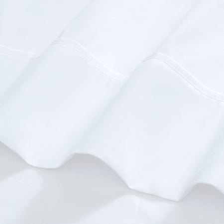 MAINSTAYS SUPER SOFT BRUSHED MICROFIBER BED SHEET SET, ARCTIC WHITE, QUEEN, 4 PIECE