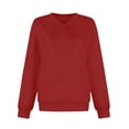 thumbnail image 5 of Enjoytime Sweatshirt For Women V-Neck Long Sleeve Pullover Tops 2026 Fall Fashion Trendy Sweatshirts, 5 of 6