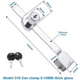 thumbnail image 3 of 4 Pcs Glass Door Lock, ,sliding Glass Door Latches, Cam Locks, Mailbox Drawer Cupboard Lock (with 8 Keys), 3 of 5