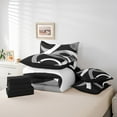thumbnail image 4 of Erosebridal Geometric Round Bedding Sets Twin Size,Black Grey Comforter Sets with Sheets,Abstract Artwork Bed in a Bag Twin size,Lightweight Circle Room Decor,Reversible,7pcs, 4 of 6