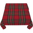 thumbnail image 7 of Checkered Christmas Tablecloth Square 60x60 Inch,Red Green Retro Plaid Table Cloth,Stain Resistance Polyester Winter Xmas Holiday Table Covers for Kitchen Dining,Small Tablecloth for Parties Picnic, 7 of 7