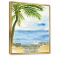 thumbnail image 3 of Designart 'Palm Beach Resort At Sunrise II' Nautical & Coastal Framed Canvas Wall Art Print, 3 of 5
