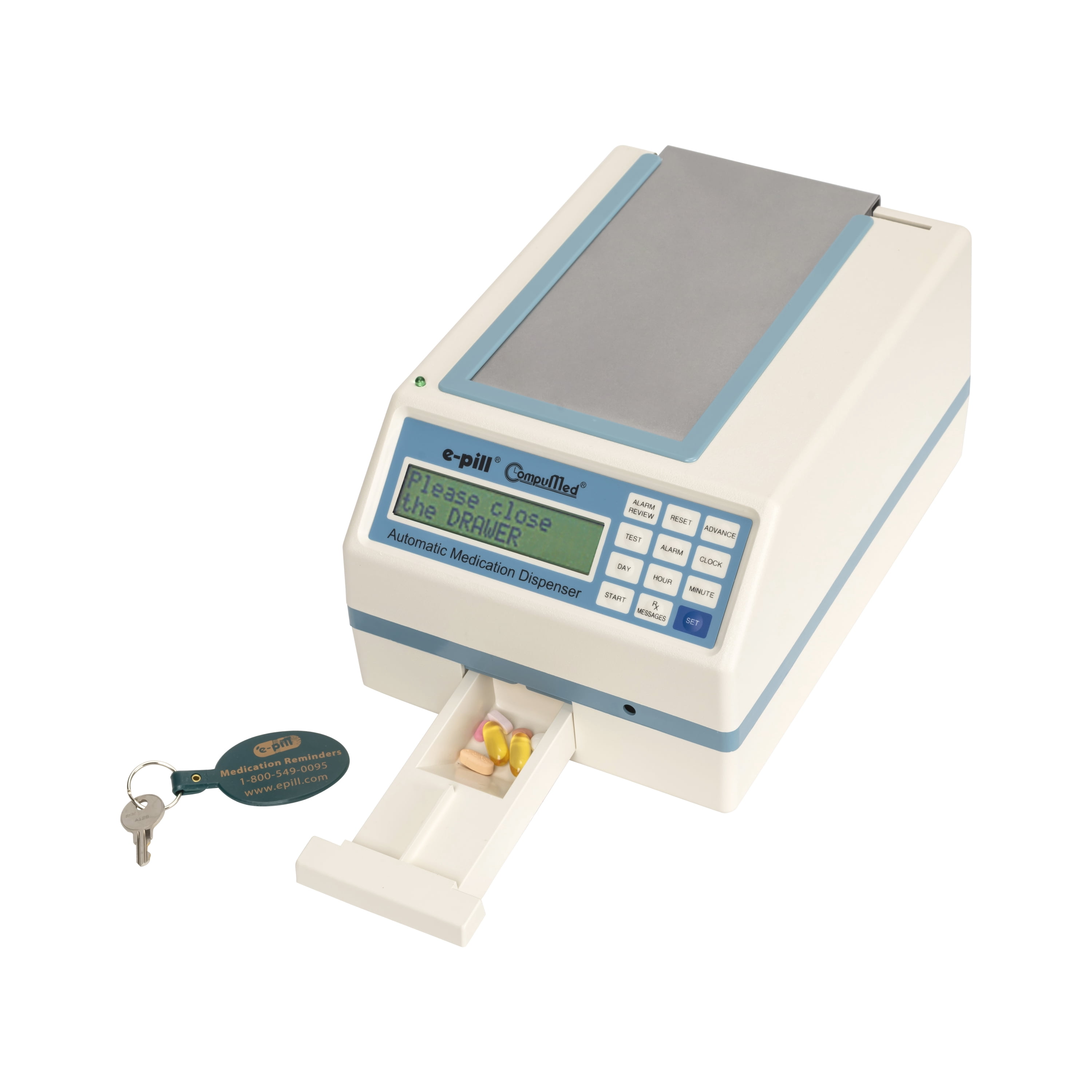 e-pill CompuMed Safe - Tamper Resistant Automatic Pill Dispenser – Metal Security Cover with Padlock