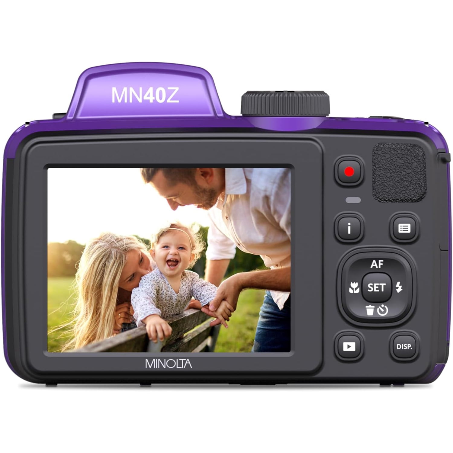 Minolta MN40Z 20 MP / 1080P FHD Bridge Camera w/40x Optical Zoom (Purple)
