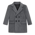 thumbnail image 7 of OGLCCG Boys Double Breasted Peacoat Kids Winter Notch Lapel Collar Overcoat with Pockets Warm Long Trench Coat 1-15 Years, 7 of 7