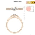 thumbnail image 4 of ANGARA Natural Prong-Set Diamond Three Stone Ring in 14K Rose Gold for Women (Size-4.6mm| Color-I-J| Clarity-I1-I2) | April Birthstone, Anniversary, Jewelry Gift for Women | Natural Diamond Ring, 4 of 9