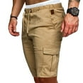 thumbnail image 3 of New Fashion Men Cargo Work Shorts Elasticated Summer Casual Combat Pants Trousers Khaki XL, 3 of 6