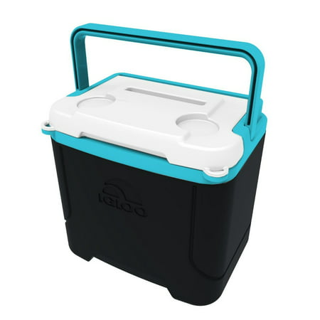 Profile 16 quart Cooler, Sandstone/ Blaze Red, 16 Qt / 15 Large / 24 Cans, Convenient bail handle folds flat into liner for easy stacking and.., By Igloo Ship from