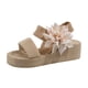thumbnail image 1 of Amzcrzy Zapatos de mujer,Zapatos de mujer,Zapatillas de mujer, Sandalias casuales de mujer con hebilla de una línea, sandalias de suela gruesa con punta abierta y flores Sandalias Mujer Zapatillas De, 1 of 6