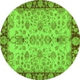 thumbnail image 1 of Ahgly Company Indoor Round Oriental Green Traditional Area Rugs, 8' Round, 1 of 4