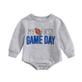 thumbnail image 1 of aDJFDGT Winter Clothes Baby Boys Girls Long Sleeve Rugby Football Letter Prints Pullover Romper Bodysuits, 1 of 6