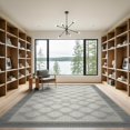 thumbnail image 2 of ODIKA Hallway Lattice Interlocking Web Grid Pile Way Grey Geometric for Great Room, Indoor Open Concept, Large Living Low Profile Flatwoven, 2 of 7