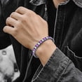 thumbnail image 5 of 18.09 CTW Round Cut Simulated Diamond & Amethyst 14K Black Gold Plated S925 Tennis Bracelet 9.5" Men's & Women's, 5 of 5