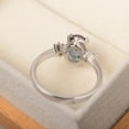 thumbnail image 3 of Oval cut alexandrite ring, June birthstone, sterling silver, color changing gemstone,promise ring, 3 of 4