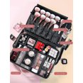 thumbnail image 5 of Neceser cosmético HUOGUO Pink Makeup Professional Travel, 5 of 5