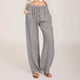 thumbnail image 1 of WILLBEST Pantalones Casuales para Mujer, Anchos, Largos, con Cordón, Cintura Elástica, Pantalones Casuales de Pierna Lisa para Mayor Comodidad y Estilo. Extra Grande, 1 of 6