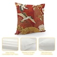 thumbnail image 4 of SHANXI Throw Pillow Covers Flying White Cranes Square Pillowcases for Home Decor Sofa Car Bedroom Japanese Design Pillow Cases 12x12in, 4 of 5