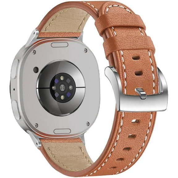 MYKOMI Genuine Leather Band for Samsung Galaxy Watch 8 Bans 40 44mm Men - Luxury Samsung watch8 40 44mm Band Leather Galaxy Watch 8 Classic Strap 46mm Women Business Galaxy Watch8 Bands