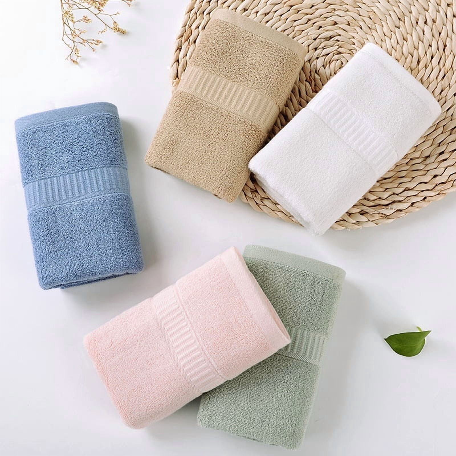 Zhuge 6-Pack Bamboo Fiber Face Wash Cloths 30×13.4in, Ultra Soft Gentle Bathroom Towels, Highly Absorbent for Daily Facial Cleansing & Home Skin Care, Brown