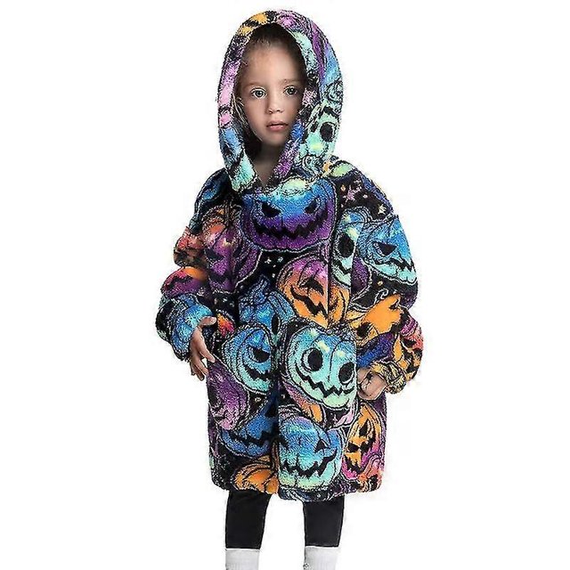 Bata para niños, manta para descansar, ropa de abrigo, manta para dormir con capucha, regalo de cumpleaños y Navidad, estilo 19-9192339826695