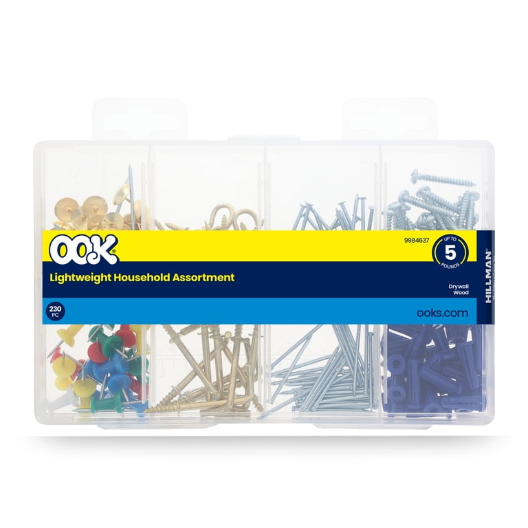 OOK Picture Hanging Kit, 230-Piece Set, 10 lb Capacity photo 1
