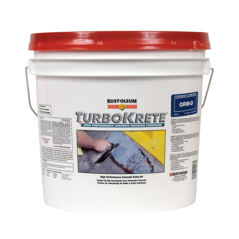 Rust-Oleum Ready Floor Epoxy Use, TurboKrete Concrete Patching