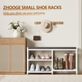 thumbnail image 6 of Shoe Bench & Rack Storage with Seat Cushion, 300 lb Capacity, White, 6 of 8
