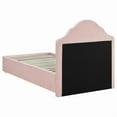 thumbnail image 4 of Coaster Ashleigh Upholstered Traditional Fabric Twin Storage Platform Bed Pink, 4 of 4