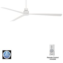 3 Blade Outdoor Ceiling Fan-65 Inches Wide-Flat White Finish Minka Aire Fans F789-Whf