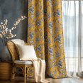 thumbnail image 3 of NICETOWN Blackout Curtains 96 Inch Length, Vintage Floral Print Curtain Drapes for Living Room Thermal Insulated Grommet Window Curtains for Bedroom, Golden Oak, 2 Panels, 3 of 11