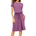 thumbnail image 1 of Vestido Simier Fariry, casual, de verano, con lunares, rosa para mujer, 1 of 5