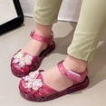 thumbnail image 2 of Sandals for Girls, Thick-Soled Crystal Jelly Princess Shoes with Bow , Spring/Summer Style, Comfortable Childrens Sandals, 2 of 9