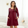 thumbnail image 2 of Camisón elegante, camisón con cierre de botones para mujer, vestido de pijama informal, camisón con botones, rendimiento comprobado, 2 of 7