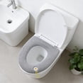 thumbnail image 6 of Thickened Heated Toilet Seat Cushion with Carrying Handle, Removable, Winter Warmth, Anti-Skid, Easy to Clean, Universal Fit for U/V/O/Shaped Toilets Gray, 6 of 6