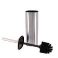 thumbnail image 2 of Square Chrome Metal Toilet Brush and Holder - Modern Bathroom Cleaning Tool with Sturdy Handle, Splash Guard, Removable Inner Protection, Contemporary Style - Fits Minimalist Decor, 2 of 7
