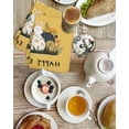 thumbnail image 4 of Easter Eggs Kitchen Dish Towels for Drying Dishes Set of 4, Rabbit Spring Botanical Wildflowers Bunny Orange Waffle Weave Microfiber Hand Tea Bathroom Towels Quick Dry & Absorbent Towel 15.7x23.6, 4 of 7