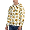 thumbnail image 2 of KLL Corn Sunflowers Print Mens Hoodie Long Sleeve Casual Pullover Hooded Sweatshirt Fashion Drawstring Hoodies with Pocket-3X-Large, 2 of 6