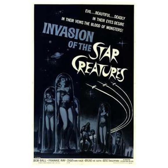 Posterazzi MOV205390 Invasion of the Star Creatures Movie Poster - 11 x 17 in.