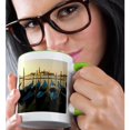 thumbnail image 2 of 3dRose, Canale di San Marco and gondolas, Venice, Italy - EU16 DNY0017 - David Noyes, 15oz Two-Tone Green Mug, 2 of 7