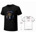 thumbnail image 4 of Lion T-shirt Lion Unisex T-shirt Unisex tees Casual Cotton Colorful Printing, 4 of 5