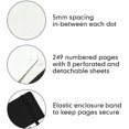 thumbnail image 2 of HTOOQ HTOOQ Medium A5 Dotted Hardcover Notebook (Black) HTOOQ 251 Numbered Pages Black -, 2 of 9