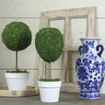 thumbnail image 2 of 14" Green Reindeer Moss Ball Potted Artificial Topiaries Spring Tree, 2 of 4