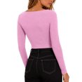 thumbnail image 6 of NominalSnug Womens Boat Neck Tops Long Sleeve Undershirts Slim Fit Base Layer Top Soft Basic Tees Fall Outfits, 6 of 8