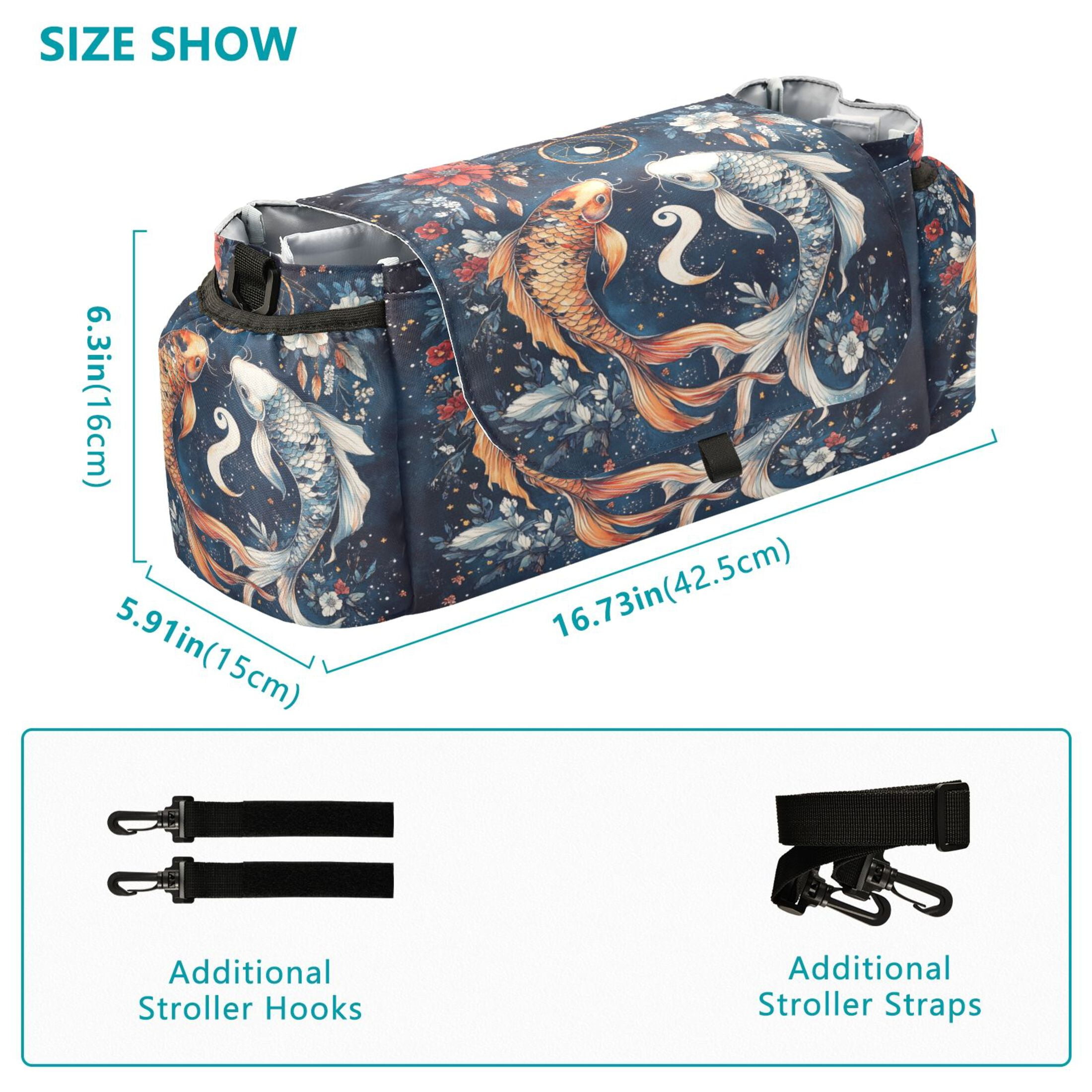 DIXRUYEE Stroller Organizer Celestial Koi Synchronicity Printed