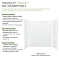 thumbnail image 6 of Transolid Pwk603672 Prodigy 72" H X 60" W X 36" D Three Panel Shower Wall Kit - White, 6 of 7